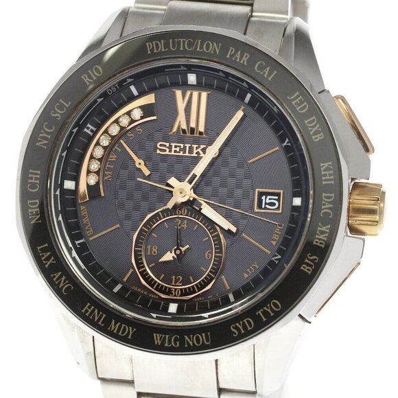 SEIKO Brights 8B54-0AX0/SAGA141 Chronograph Solar Powered Radio Men's_785616 - Picture 1 of 6